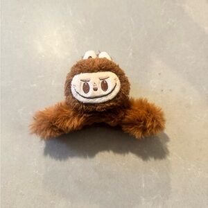Brown Plush Hair Clip